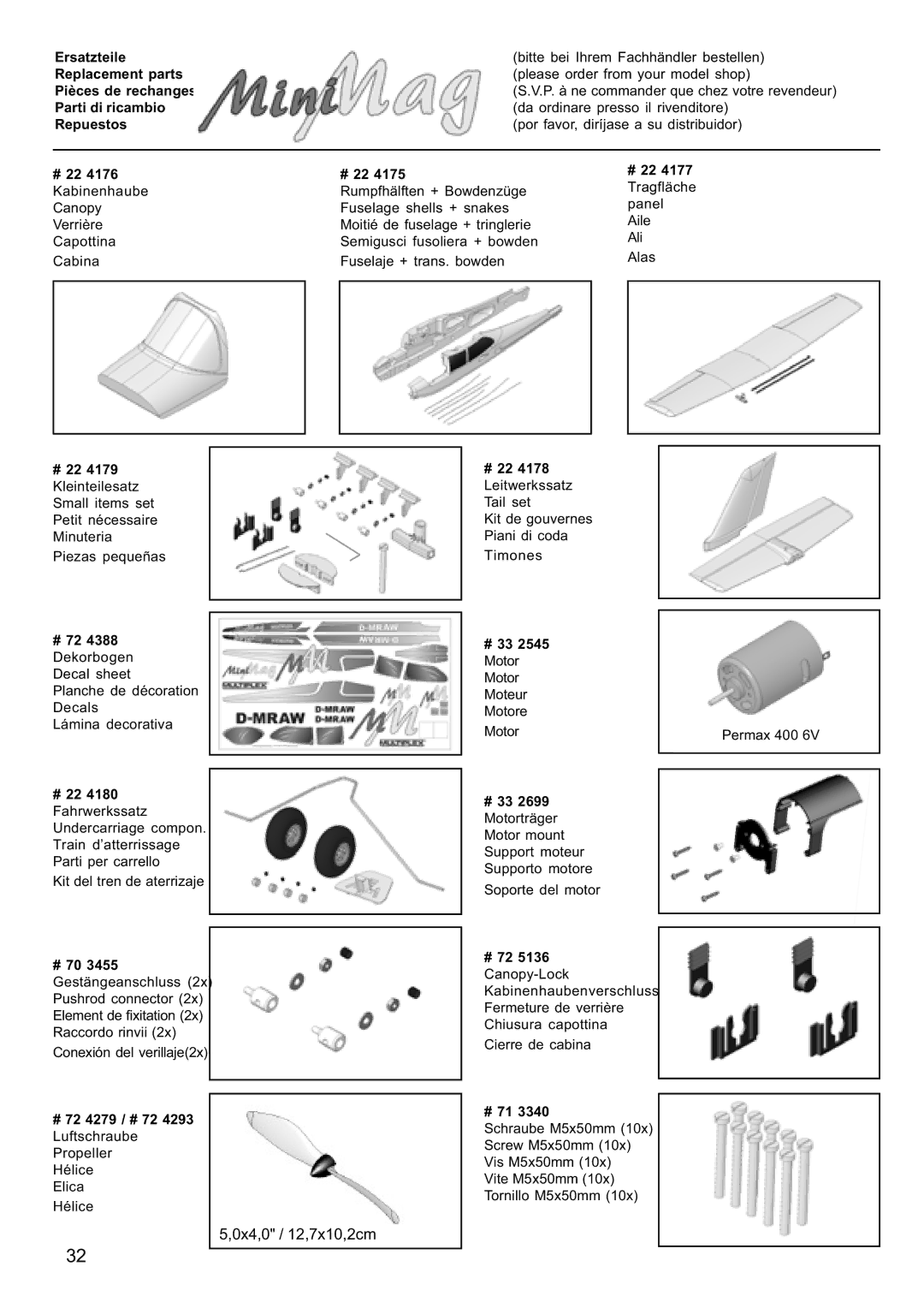 Multiplex Technology 21 4211 manual 0x4,0 / 12,7x10,2cm 