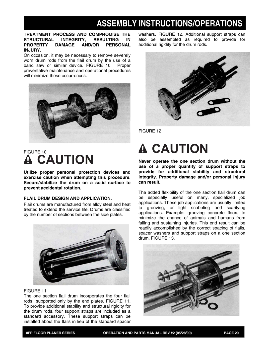 Multiquip 8FP Series manual Flail Drum Design and Application 