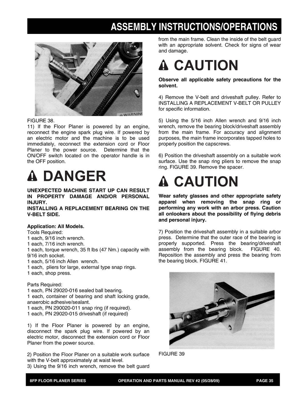 Multiquip 8FP Series manual Application All Models 