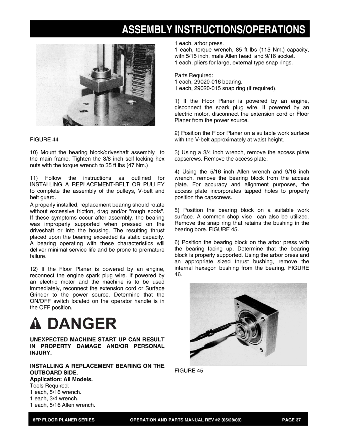 Multiquip 8FP Series manual Assembly INSTRUCTIONS/OPERATIONS 