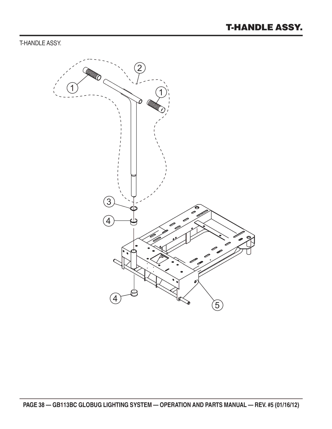 Multiquip BG113BC manual Handle Assy 