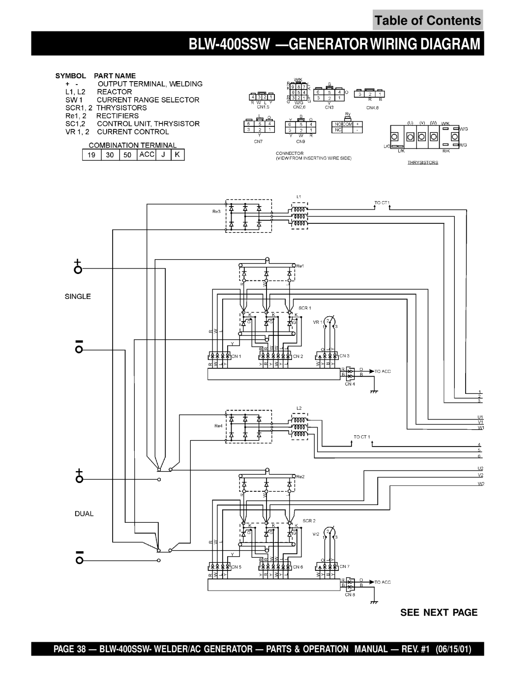 Multiquip operation manual BLW-400SSW -GENERATOR Wiring Diagram 