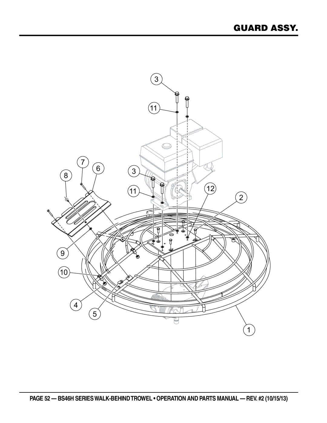 Multiquip BS46H90, BS46HLE, BS46H11 manual Guard Assy 