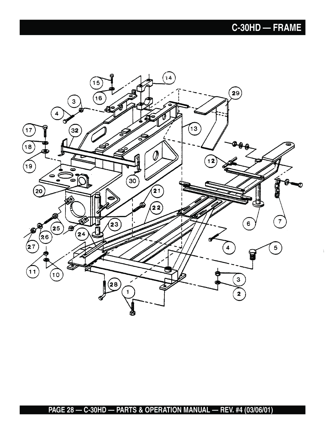 Multiquip C-30HD operation manual 30HD Frame 