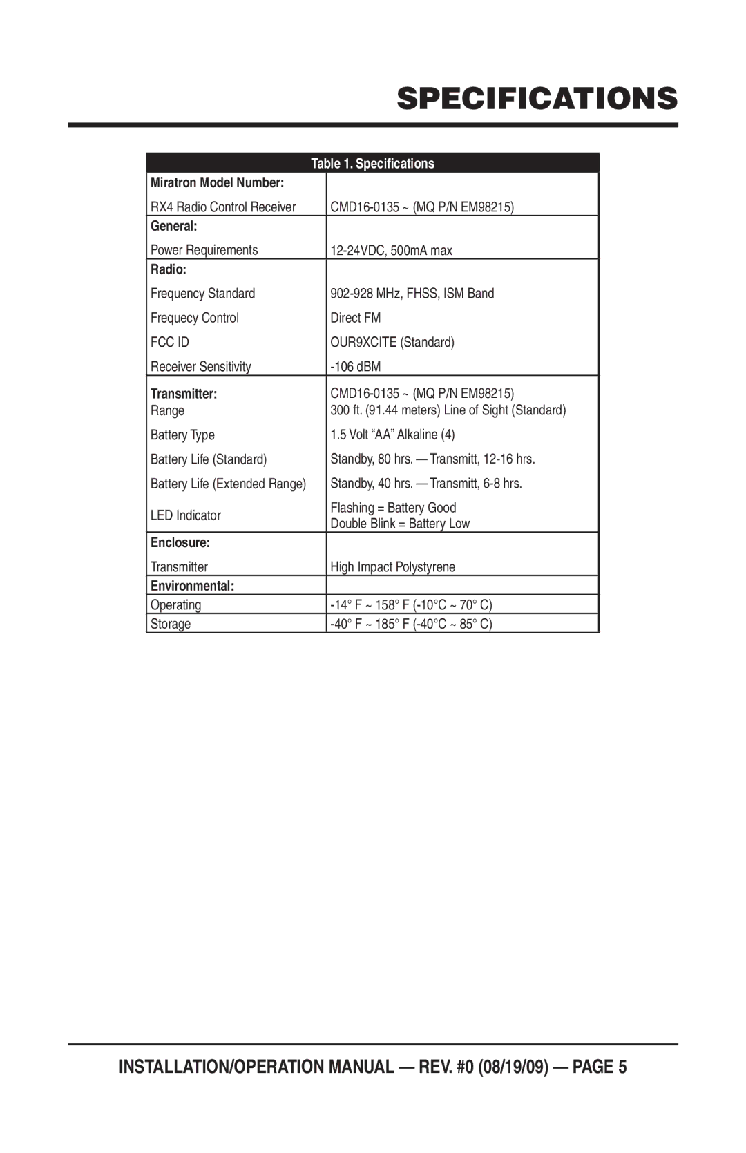 Multiquip C30HDG operation manual Specifications, Speciﬁcations 