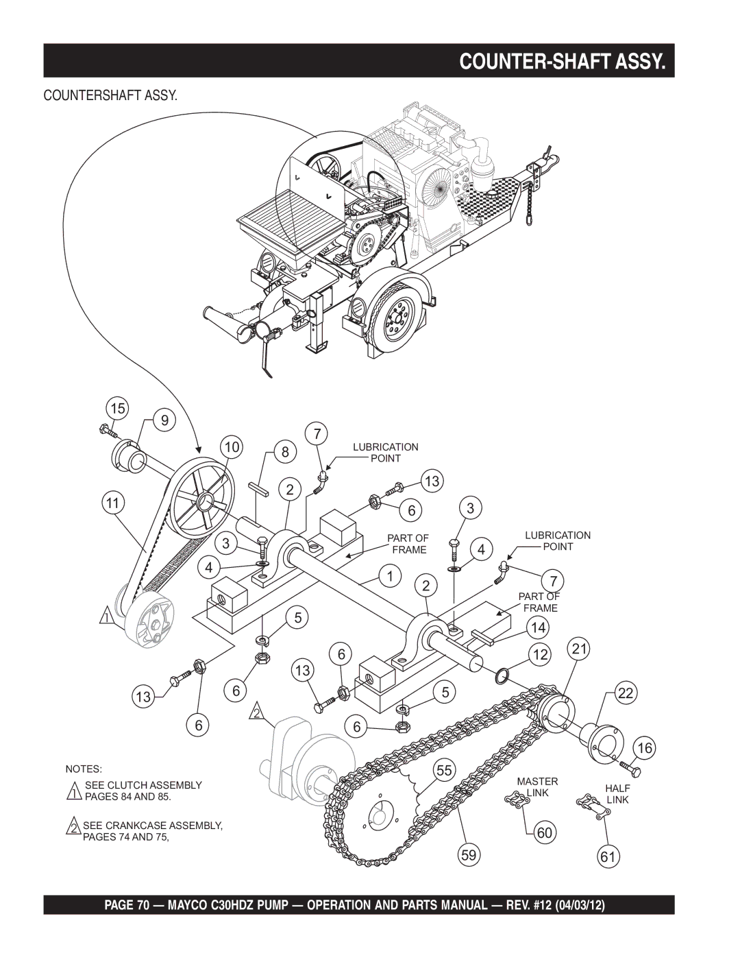 Multiquip C30HDZ manual COUNTER-SHAFT Assy, Countershaft Assy 