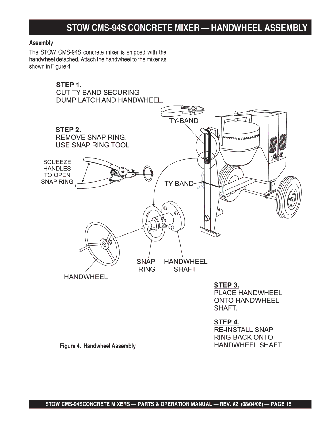 Multiquip CMS-94S manual Handwheel Assembly 