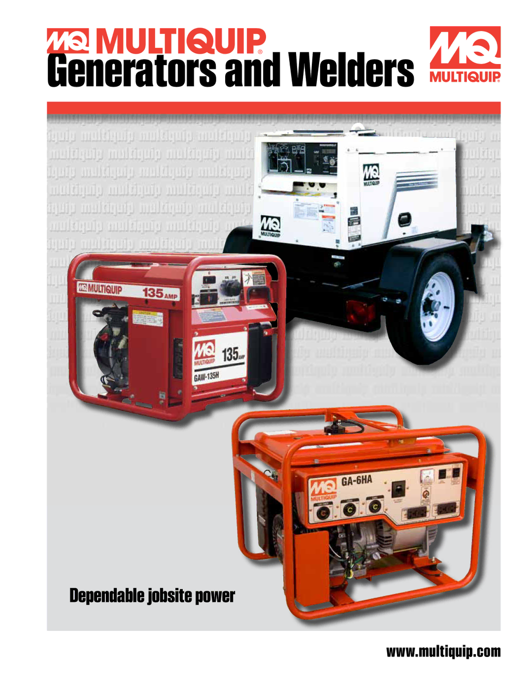 Multiquip DA7000SSA manual Generators and Welders 