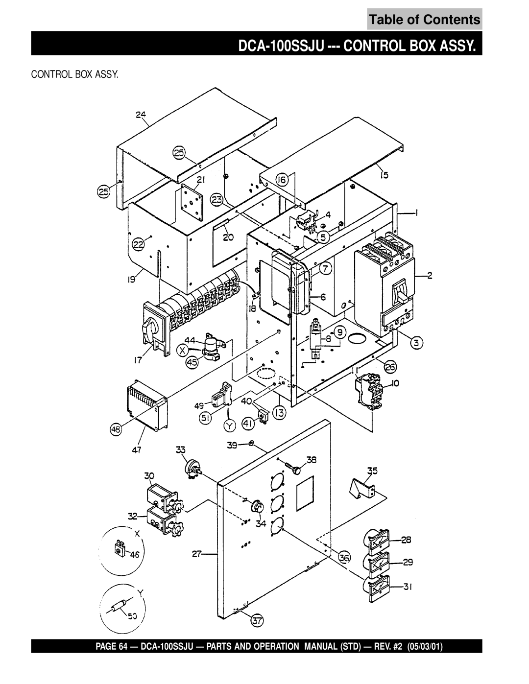 Multiquip operation manual DCA-100SSJU --- Control BOX Assy 