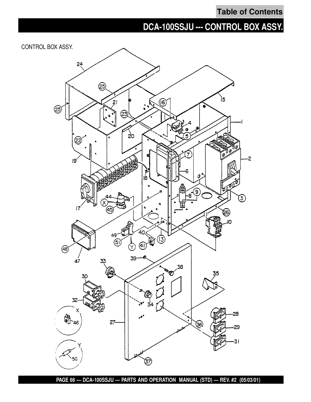 Multiquip operation manual DCA-100SSJU --- Control BOX Assy 