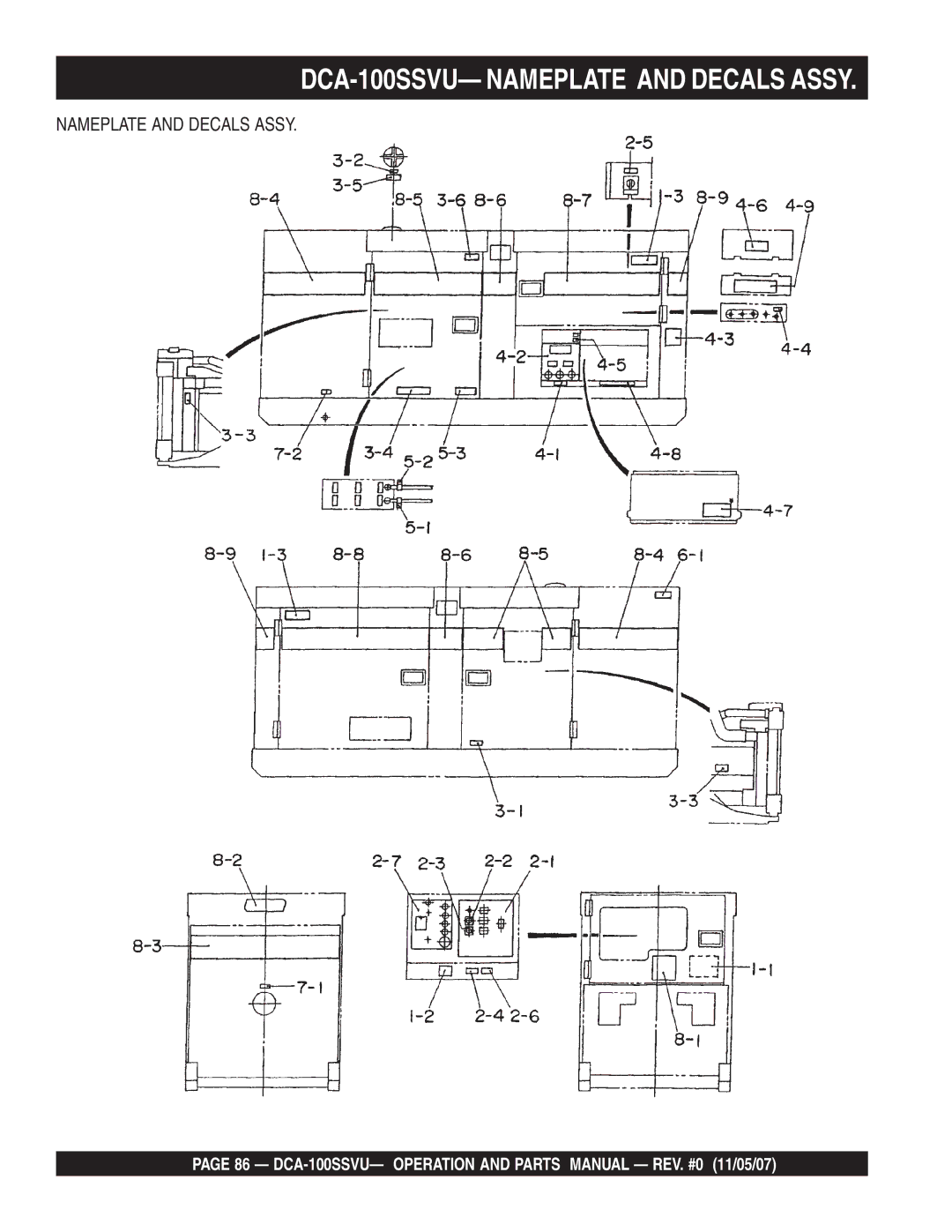 Multiquip operation manual DCA-100SSVU- Operation and Parts Manual REV. #0 11/05/07 