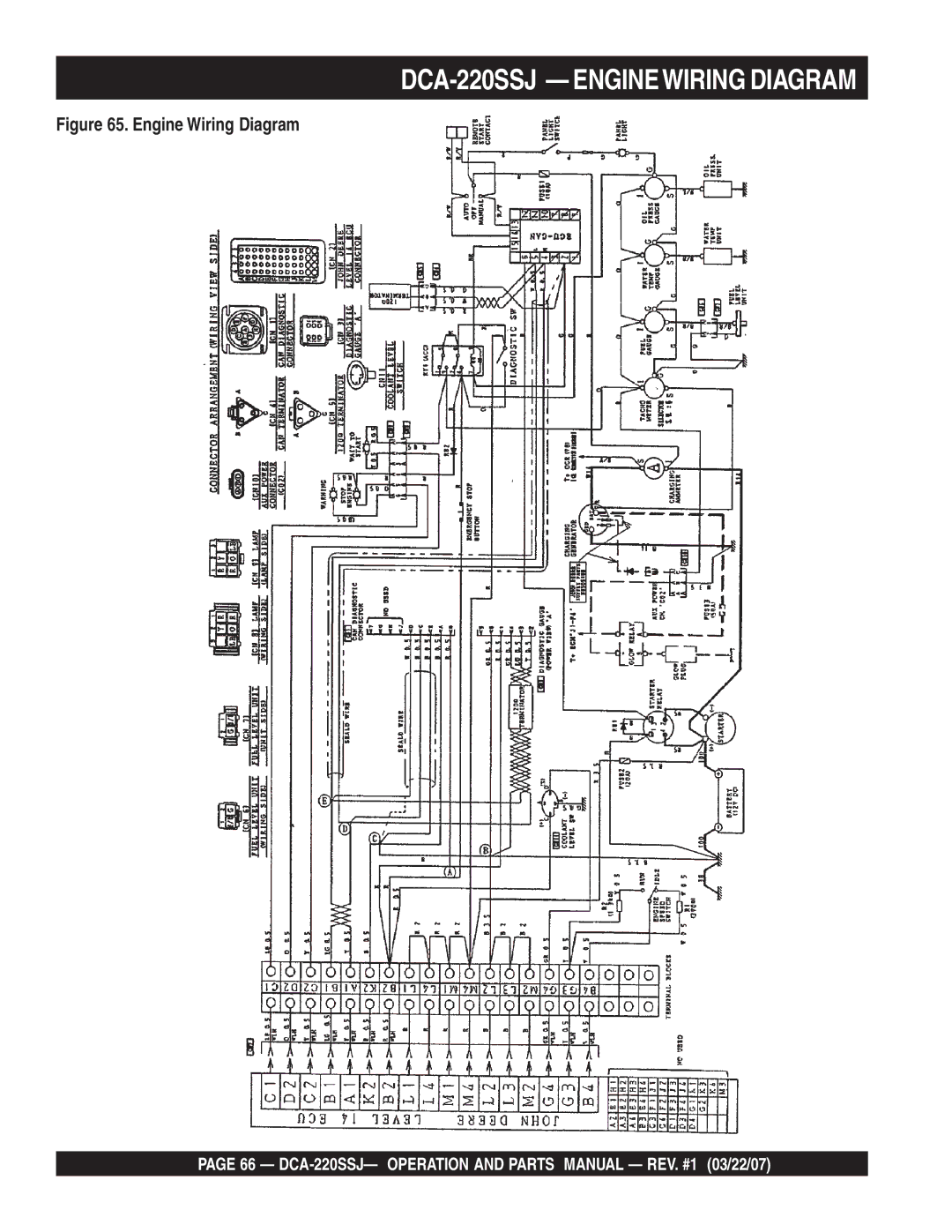 Multiquip operation manual DCA-220SSJ Enginewiring Diagram, Engine Wiring Diagram 