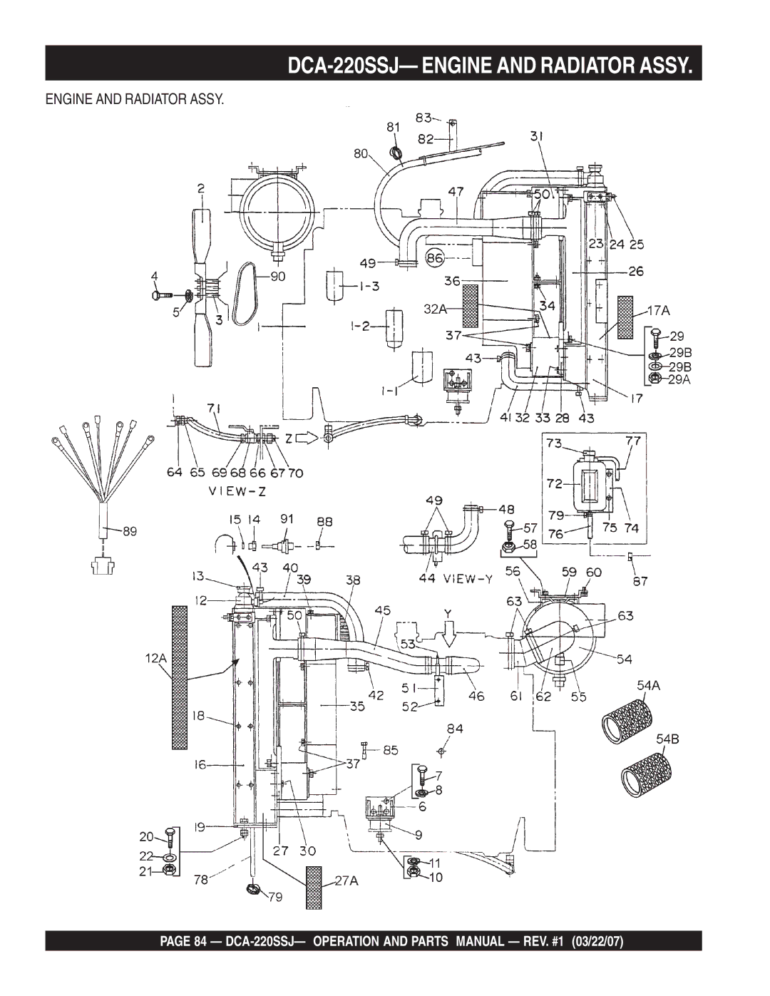 Multiquip operation manual DCA-220SSJ- Operation and Parts Manual REV. #1 03/22/07 