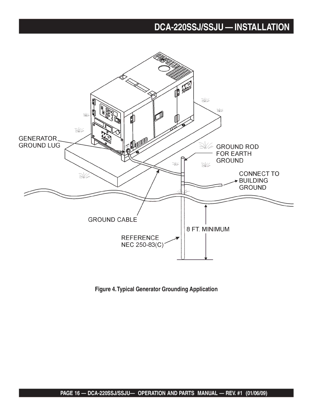 Multiquip operation manual DCA-220SSJ/SSJU Installation 