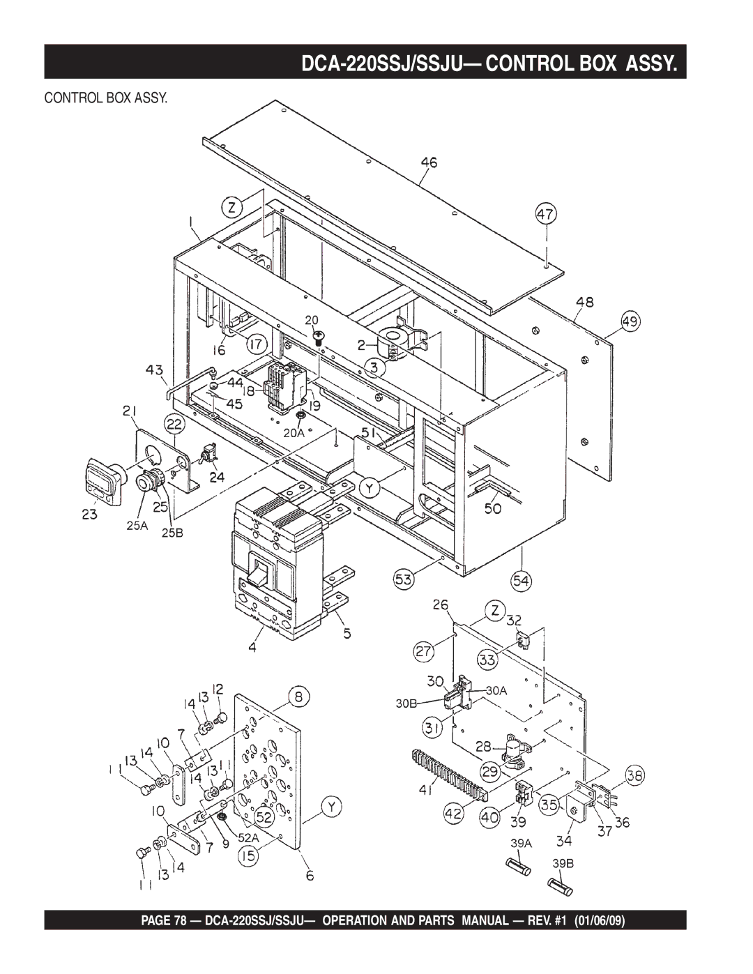 Multiquip operation manual DCA-220SSJ/SSJU- Control BOX Assy 