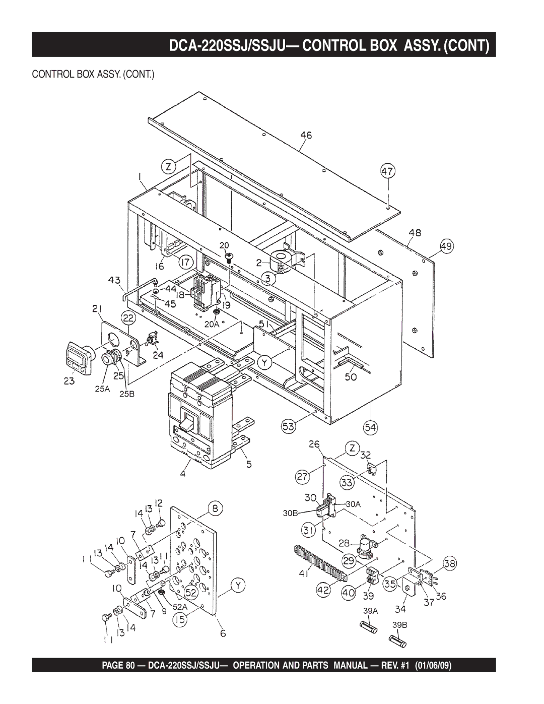 Multiquip operation manual DCA-220SSJ/SSJU- Control BOX ASSY 