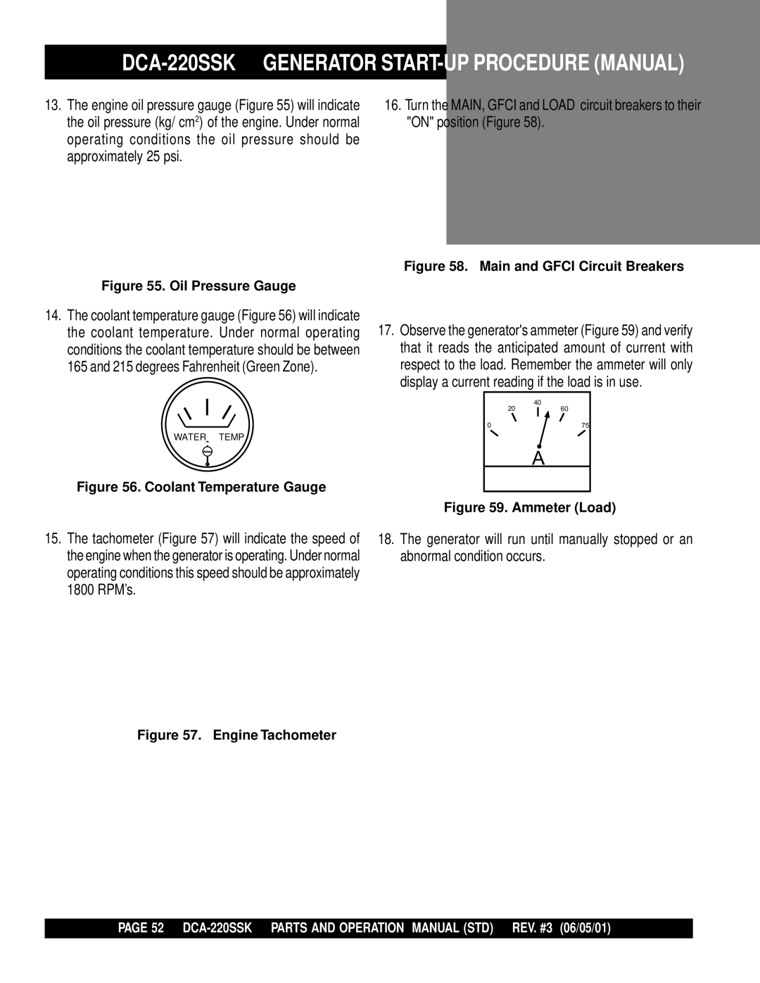 Multiquip DCA-220SSK operation manual Main and Gfci Circuit Breakers 