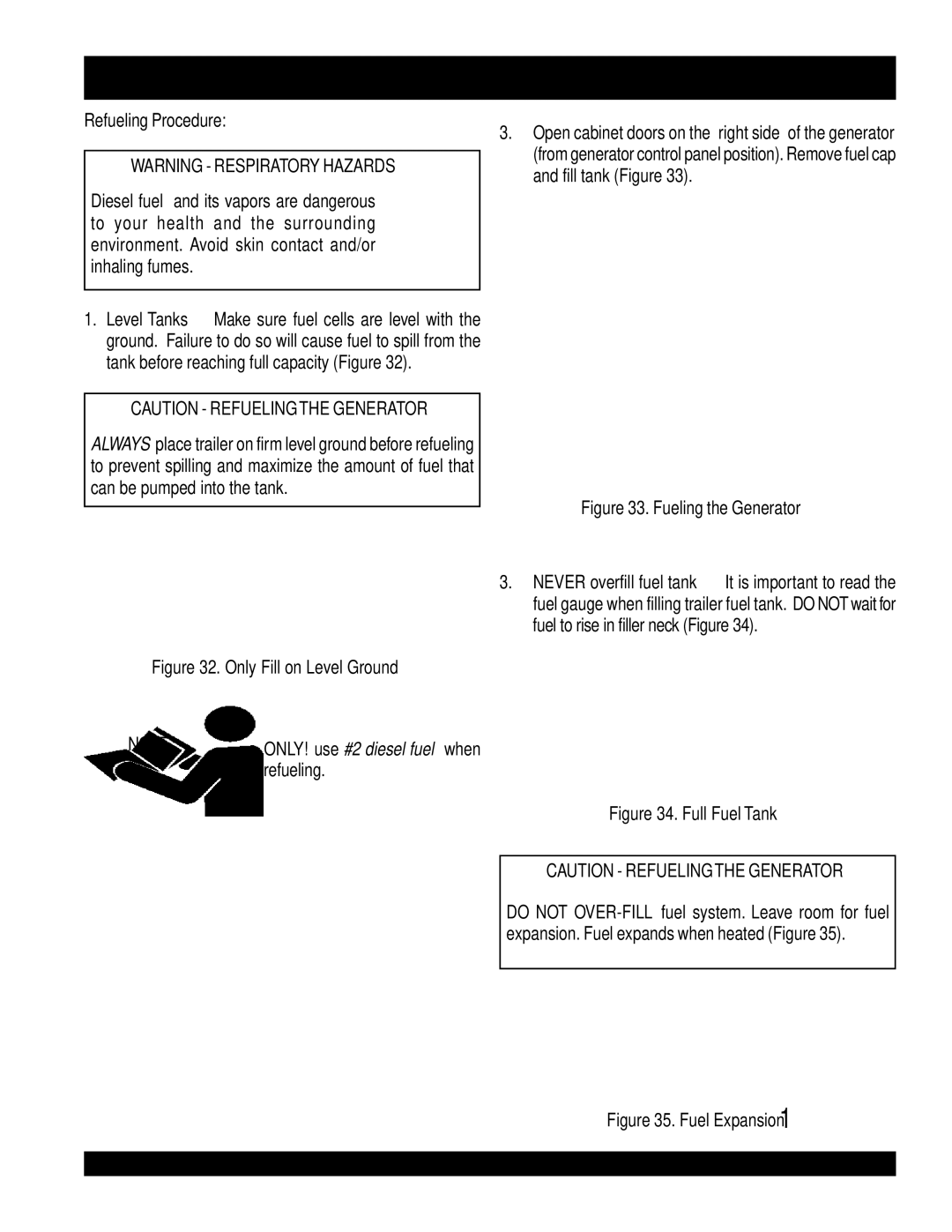 Multiquip operation manual DCA-220SSVU 50 HZ- PRE-SETUP, Refueling Procedure 