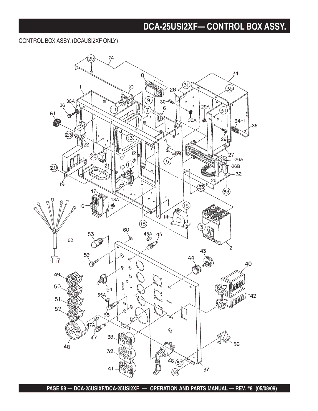 Multiquip DCA-25USIXF operation manual DCA-25USI2XF- Control BOX Assy 