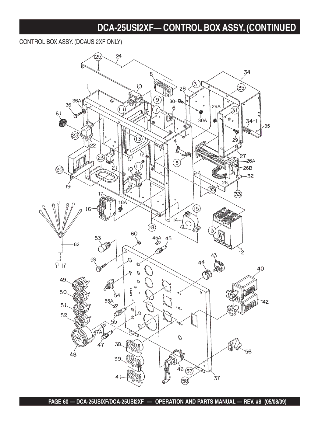 Multiquip DCA-25USIXF operation manual DCA-25USI2XF- Control BOX Assy 