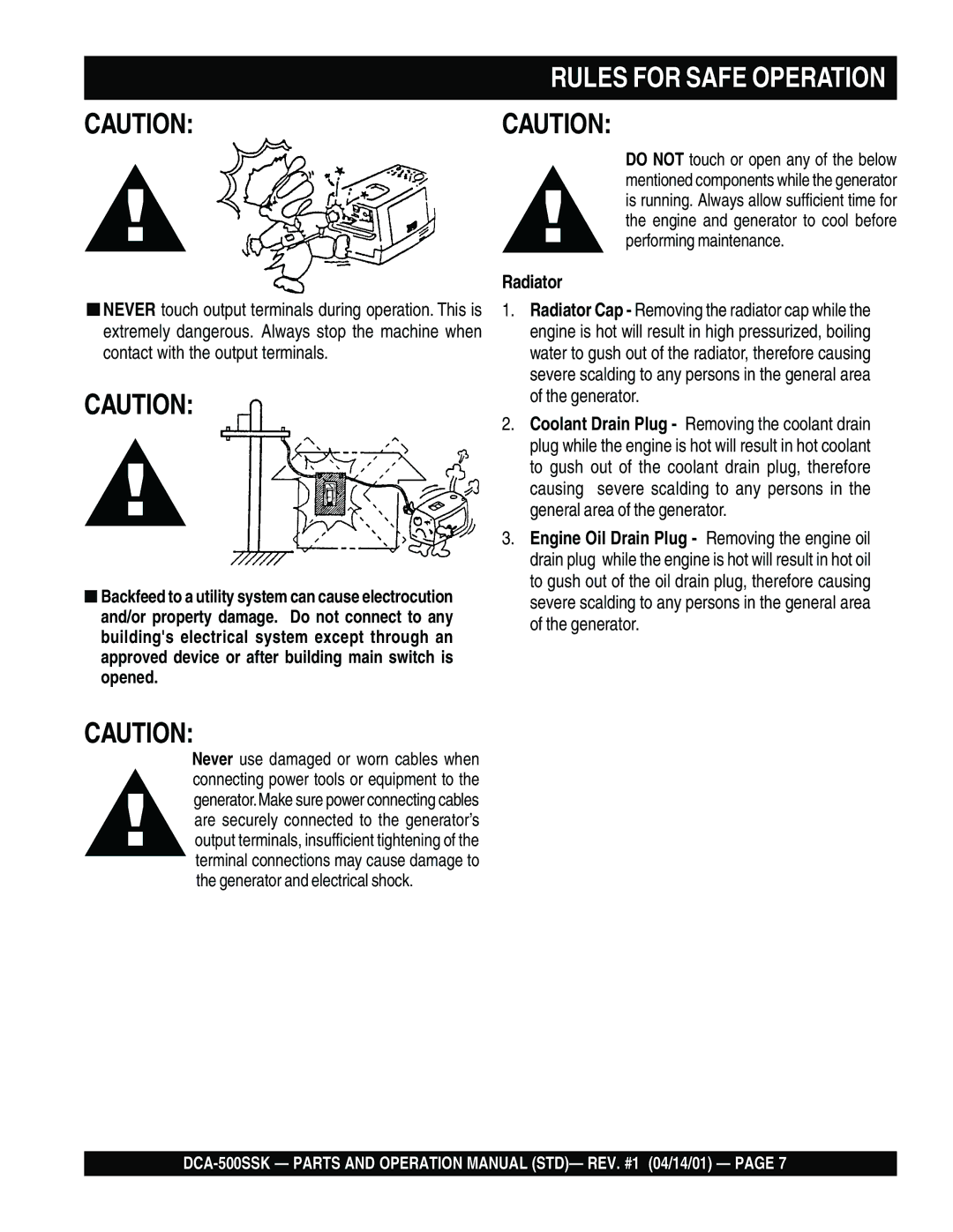 Multiquip DCA-500SSK operation manual Radiator 