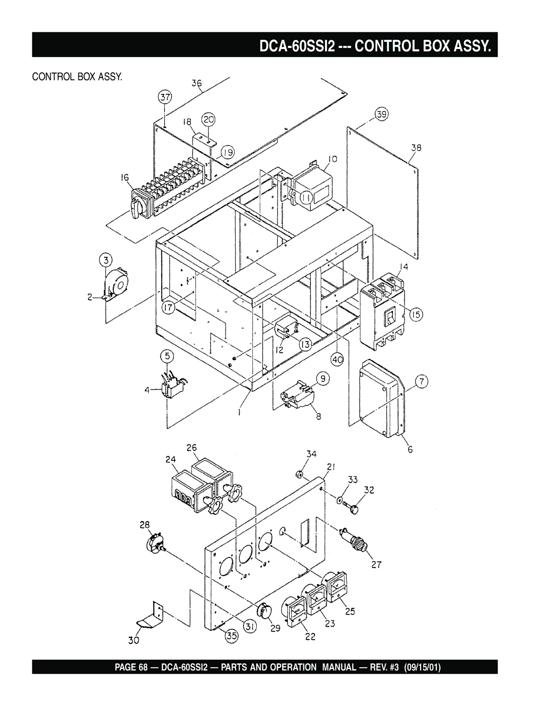 Multiquip DCA-60SS12 operation manual DCA-60SSI2 --- Control BOX Assy 