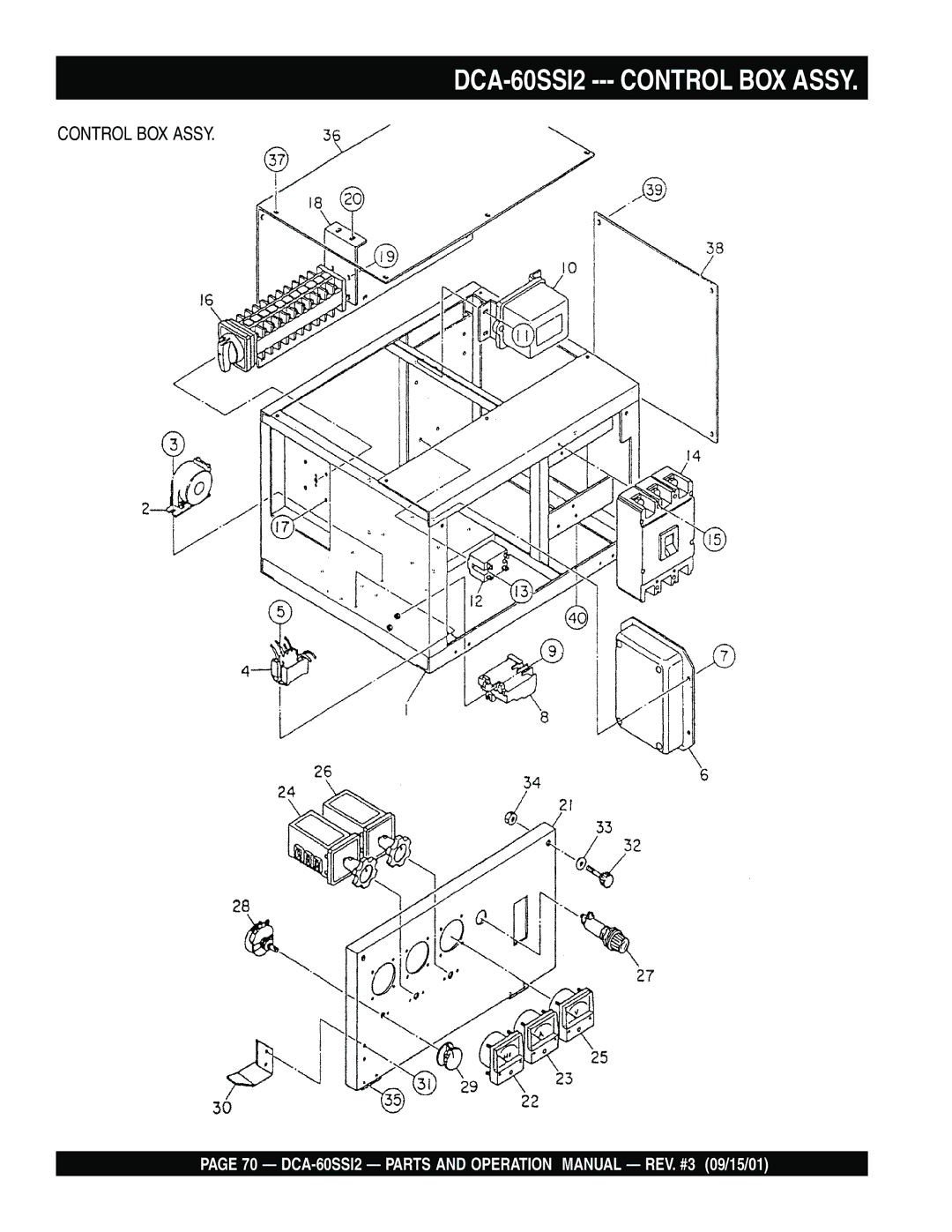 Multiquip DCA-60SS12 operation manual DCA-60SSI2 --- Control BOX Assy 