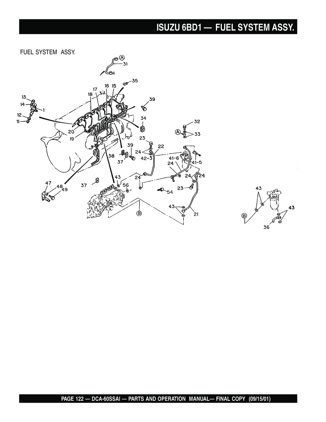 Multiquip dca-60ssai operation manual Isuzu 6BD1 Fuel System Assy 