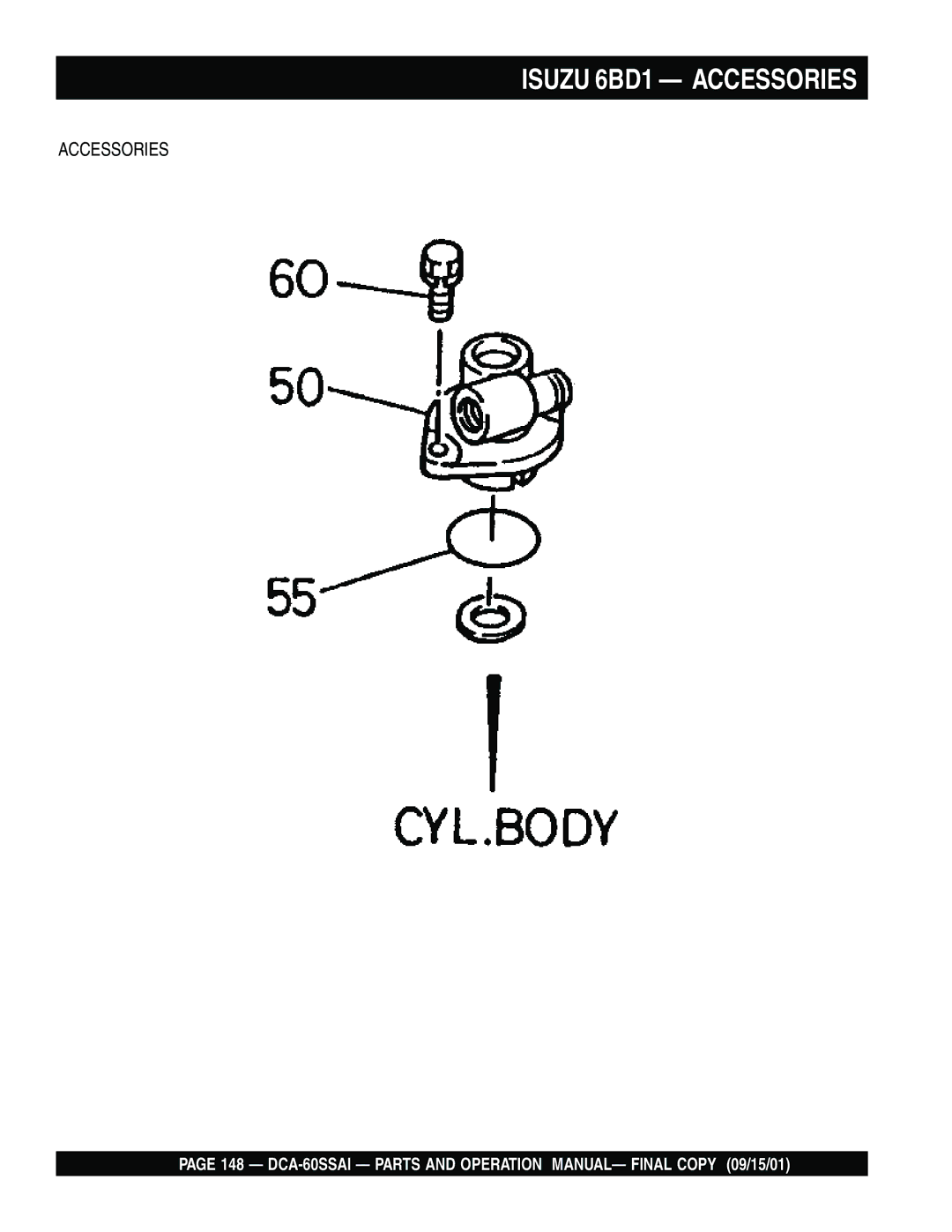 Multiquip dca-60ssai operation manual Isuzu 6BD1 Accessories 