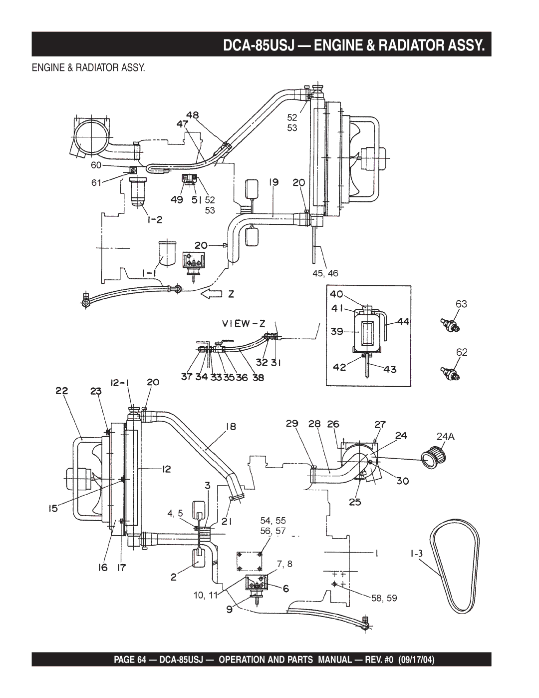 Multiquip operation manual DCA-85USJ Operation and Parts Manual REV. #0 09/17/04 