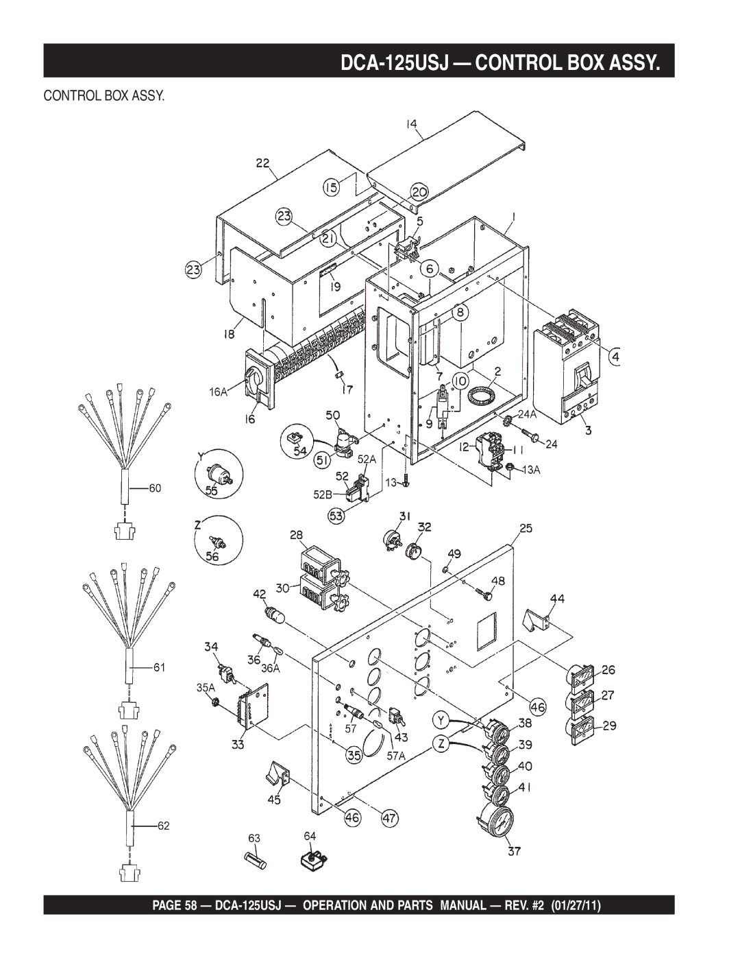 Multiquip DCA125USJ operation manual DCA-125USJ Operation and Parts Manual REV. #2 01/27/11 