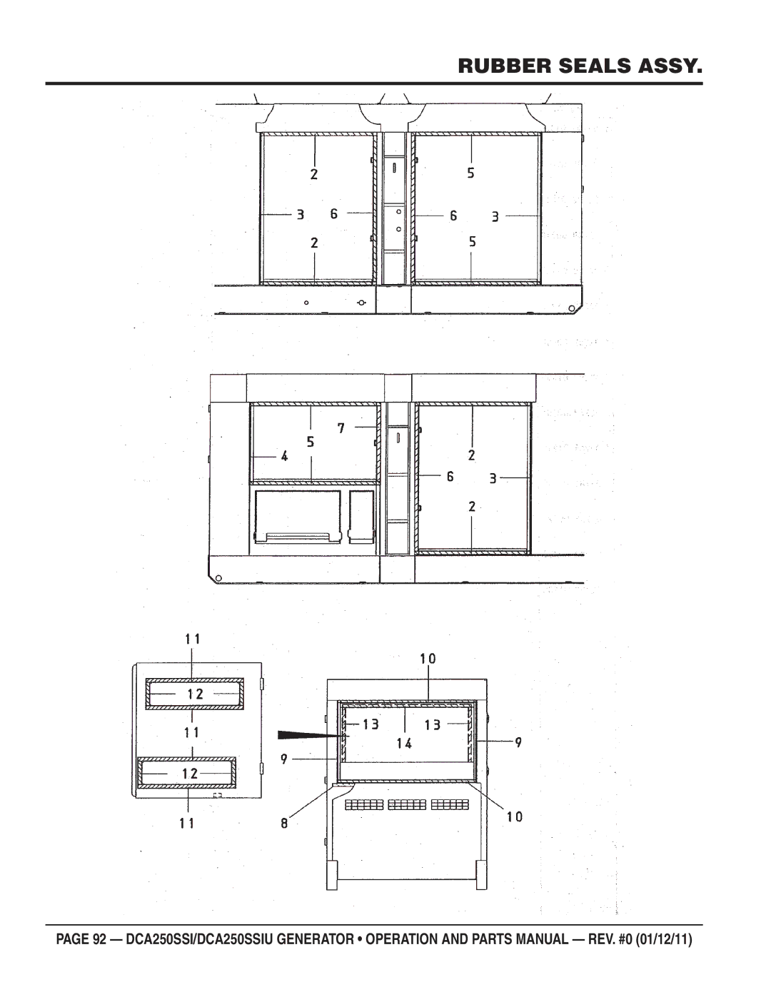 Multiquip DCA250SSIU manual Rubber Seals Assy 