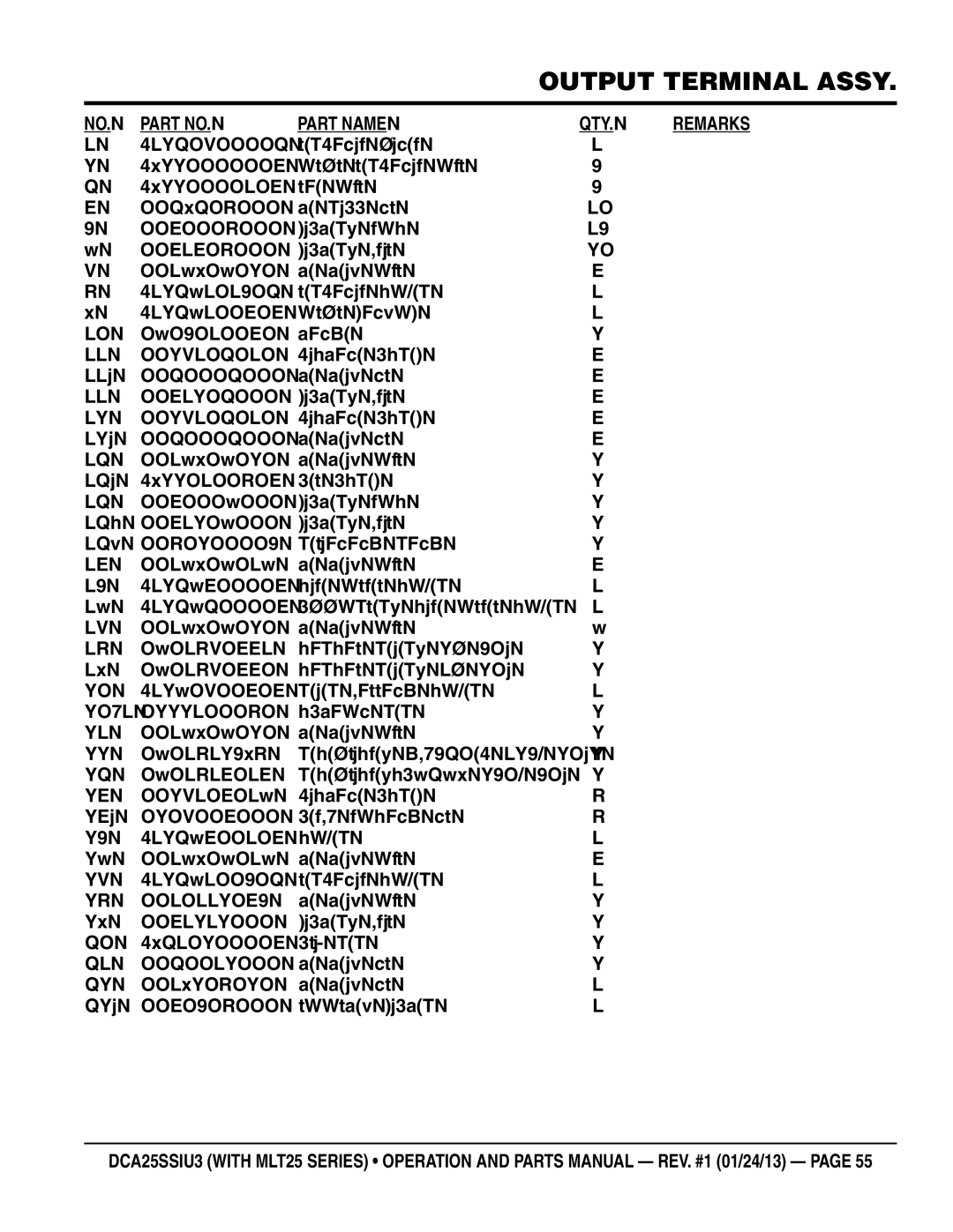 Multiquip dca25ssiu3 M1230700003, M9220000004, M9220000104, 0039308000, 0041408000, M1236101503, M1236100404, 0605010040 