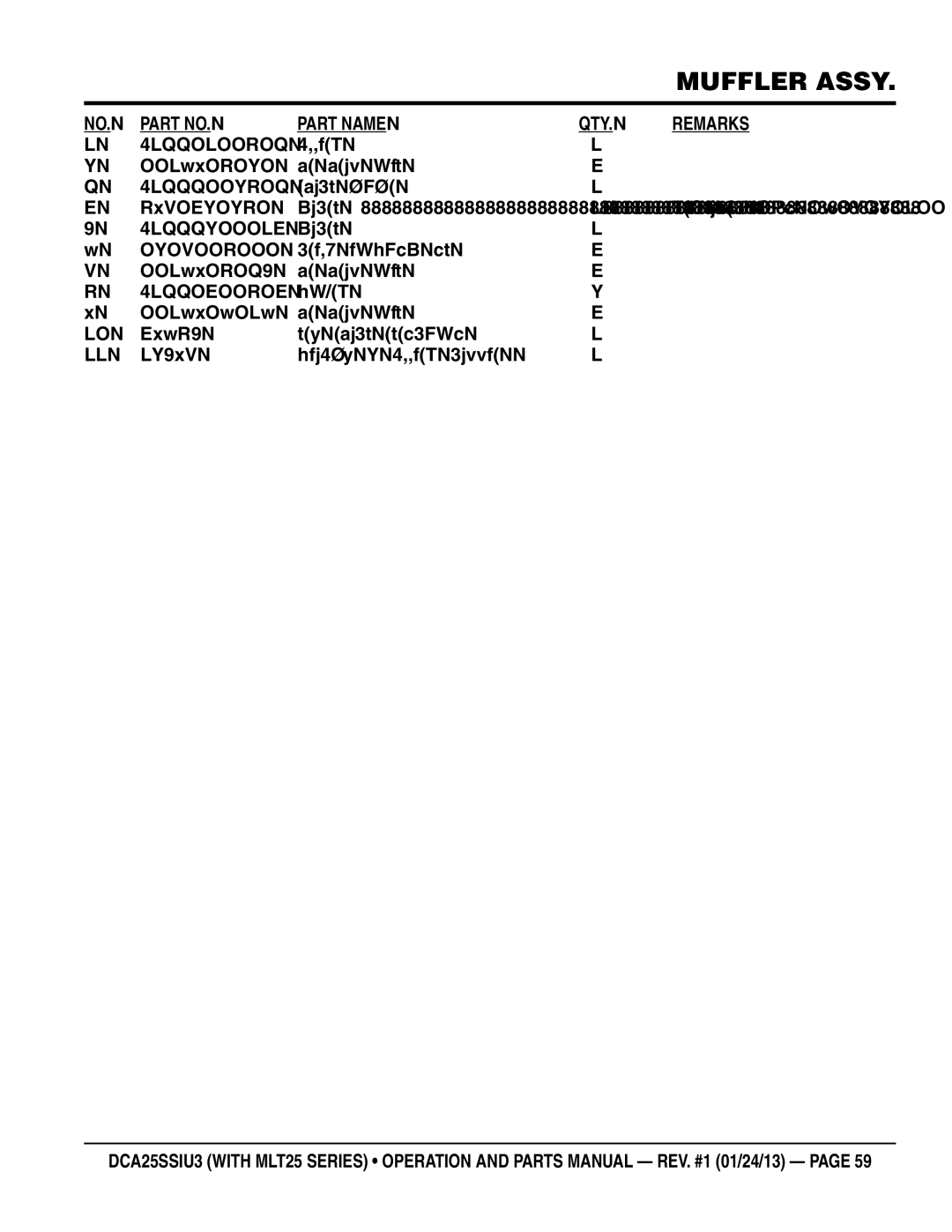 Multiquip dca25ssiu3 manual M1330100803, M1333002803, 8970420280, M1333200014, 0016908035, M1330400804, 49685, 12597 