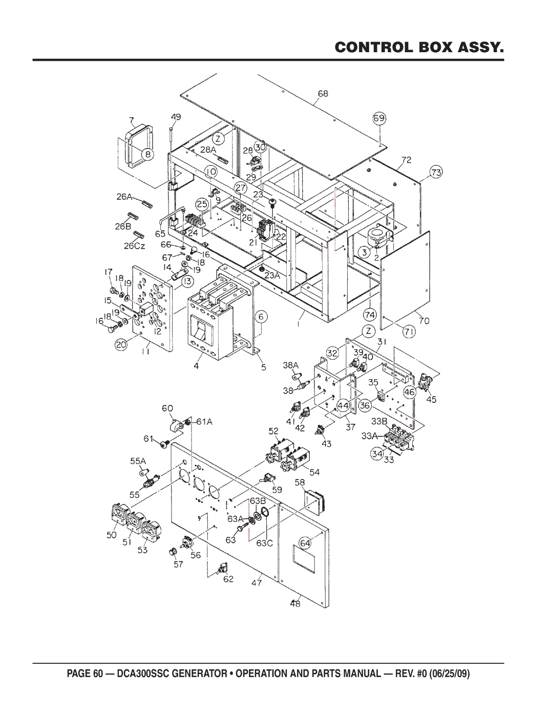 Multiquip DCA300SSC manual Control BOX Assy 