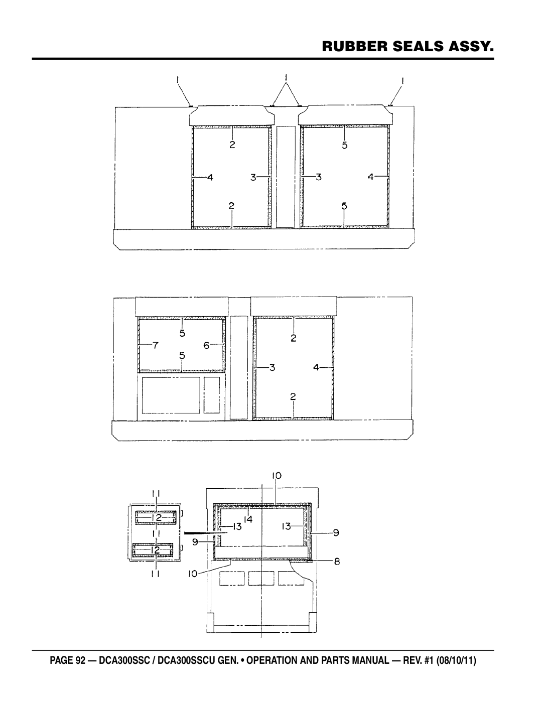 Multiquip DCA300SSCU manual Rubber Seals Assy 