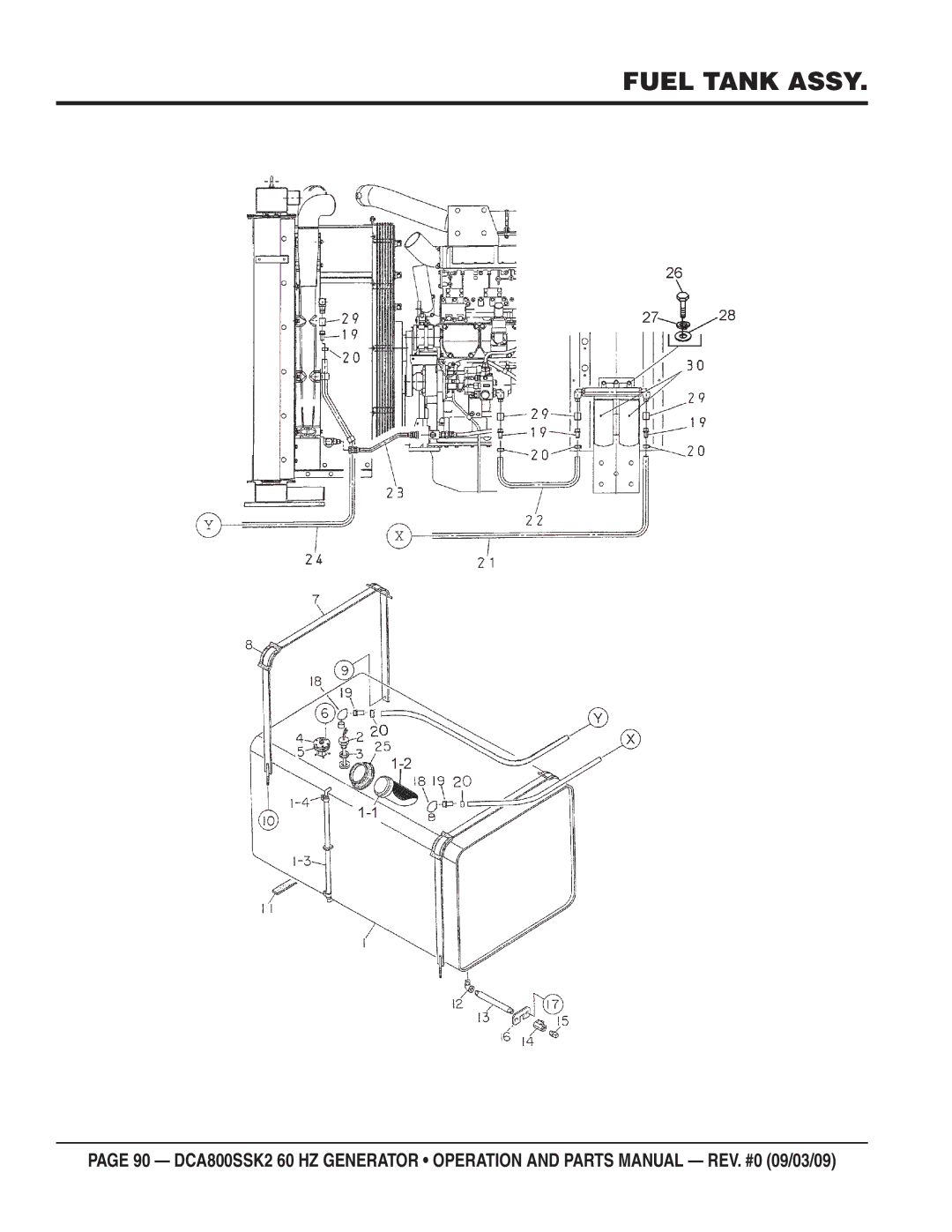 Multiquip DCA800SSK2 manual Fuel Tank Assy 