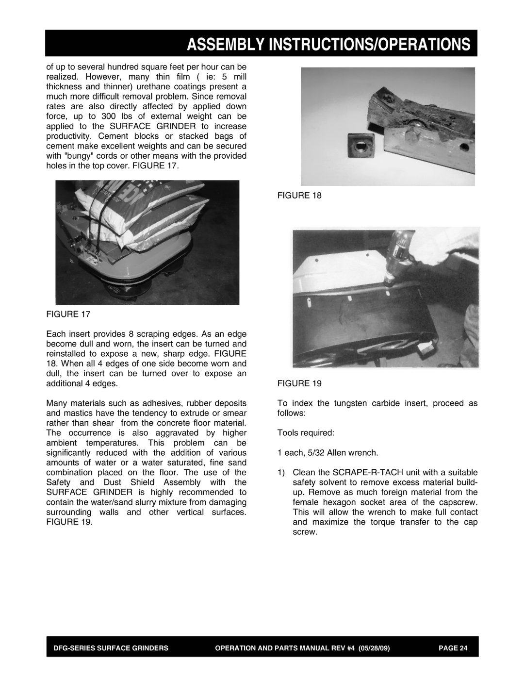 Multiquip DFG Series manual Assembly INSTRUCTIONS/OPERATIONS 