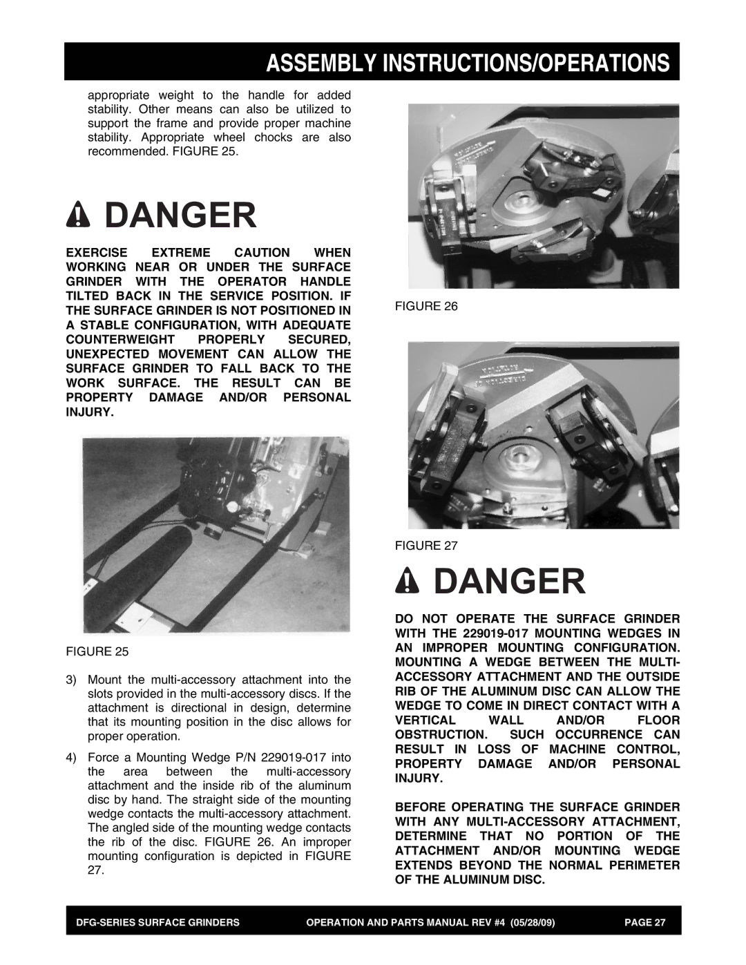 Multiquip DFG Series manual Assembly INSTRUCTIONS/OPERATIONS 