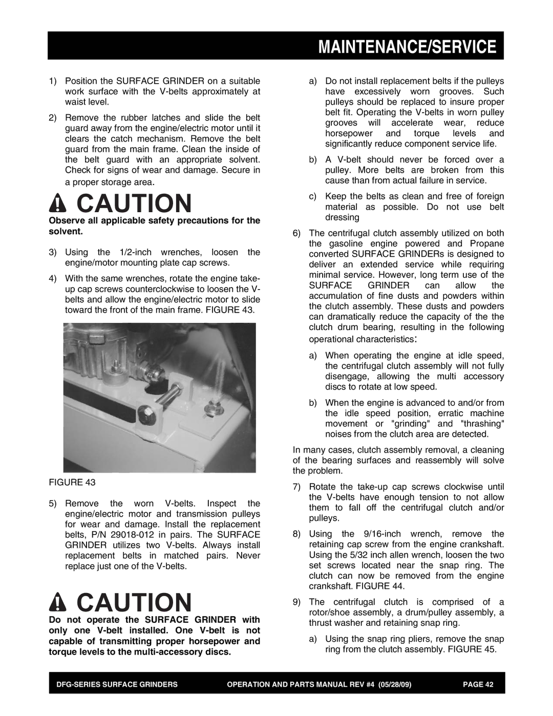 Multiquip DFG Series manual Maintenance/Service 