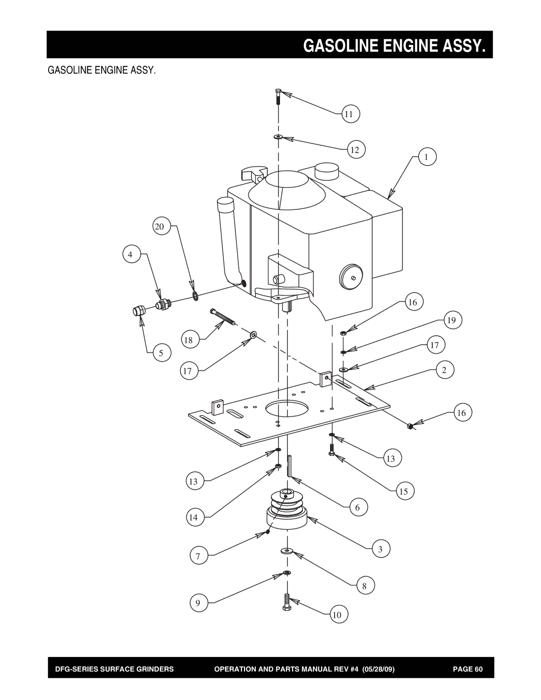 Multiquip DFG Series manual Gasoline Engine Assy 