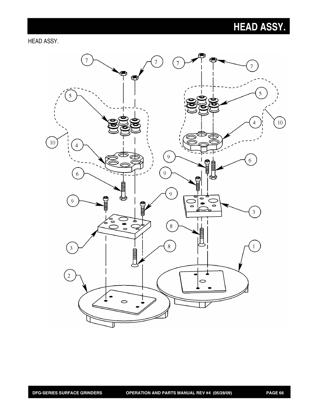 Multiquip DFG Series manual Head Assy 