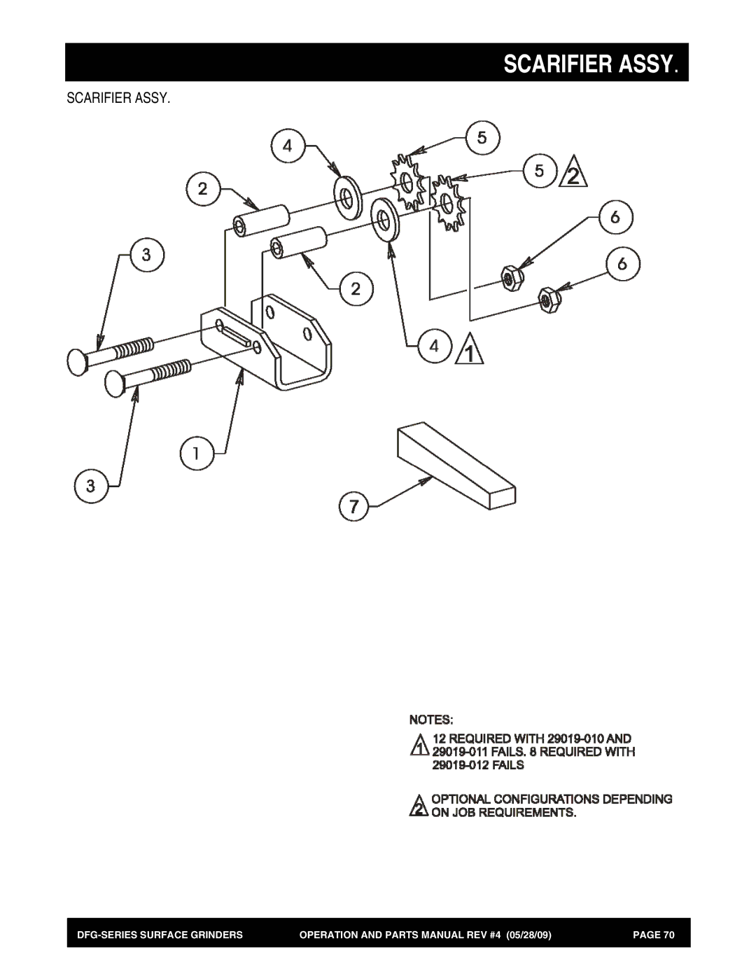 Multiquip DFG Series manual Scarifier Assy 