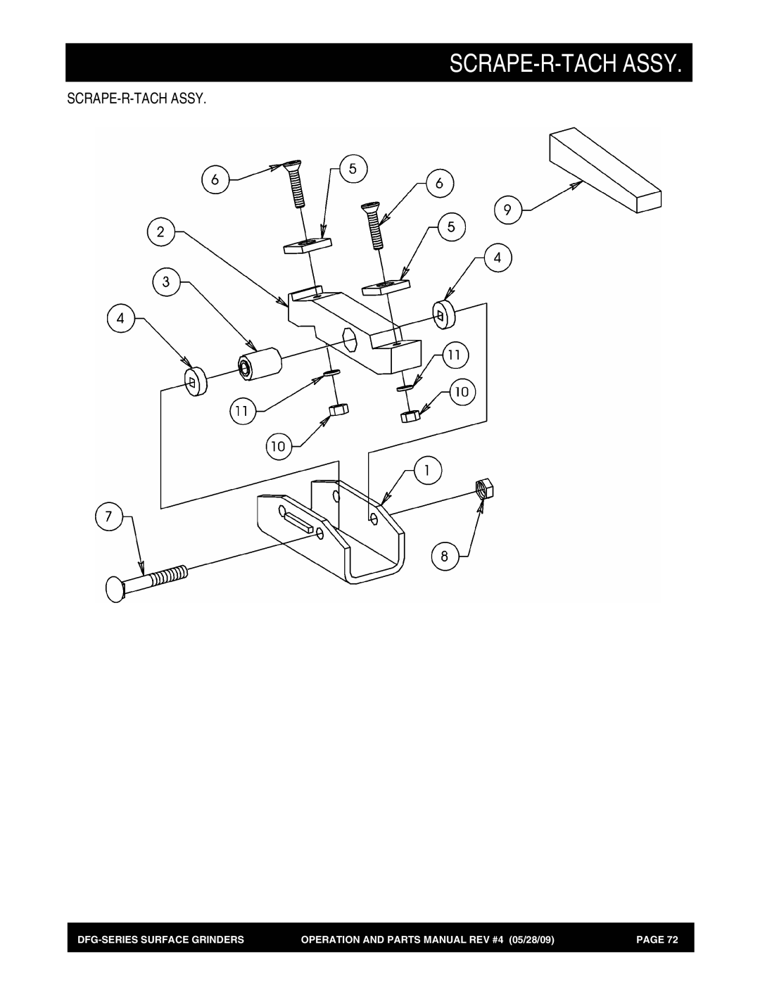 Multiquip DFG Series manual SCRAPE-R-TACH Assy 