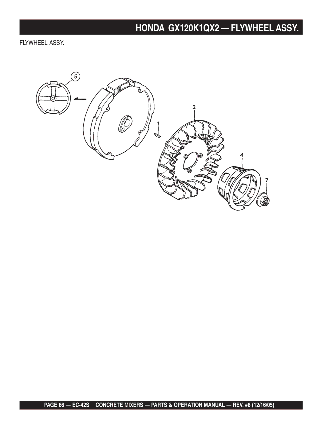 Multiquip EC-42S manual Flywheel Assy 