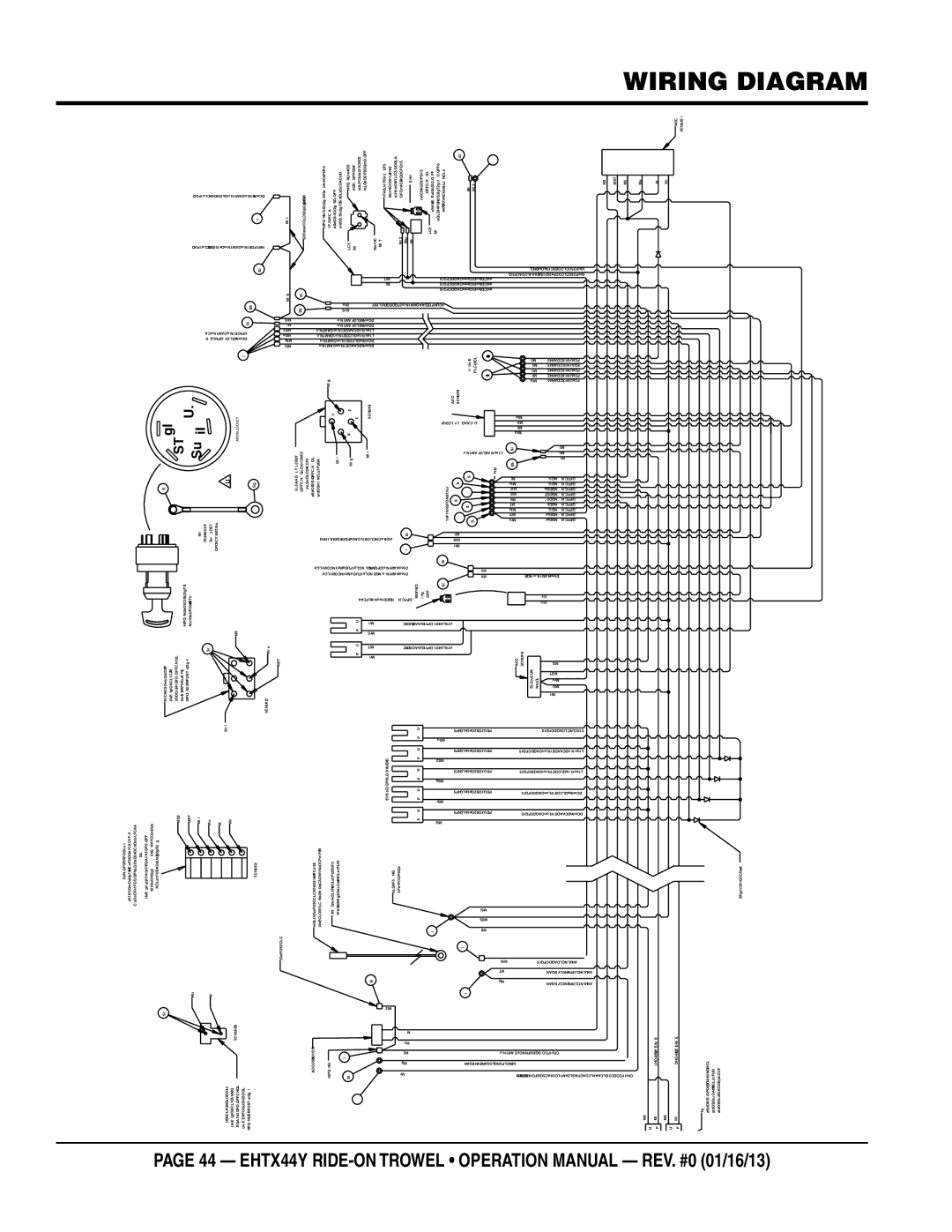 Multiquip EHTX44Y5 operation manual Wiring Diagram, Switch,Key 