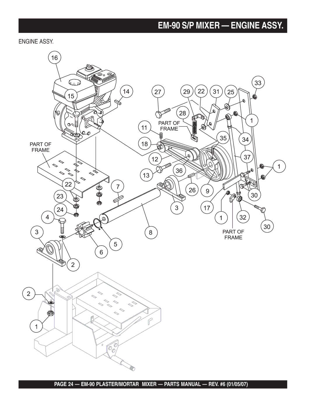 Multiquip EM-90P, EM-90S manual Engine Assy 