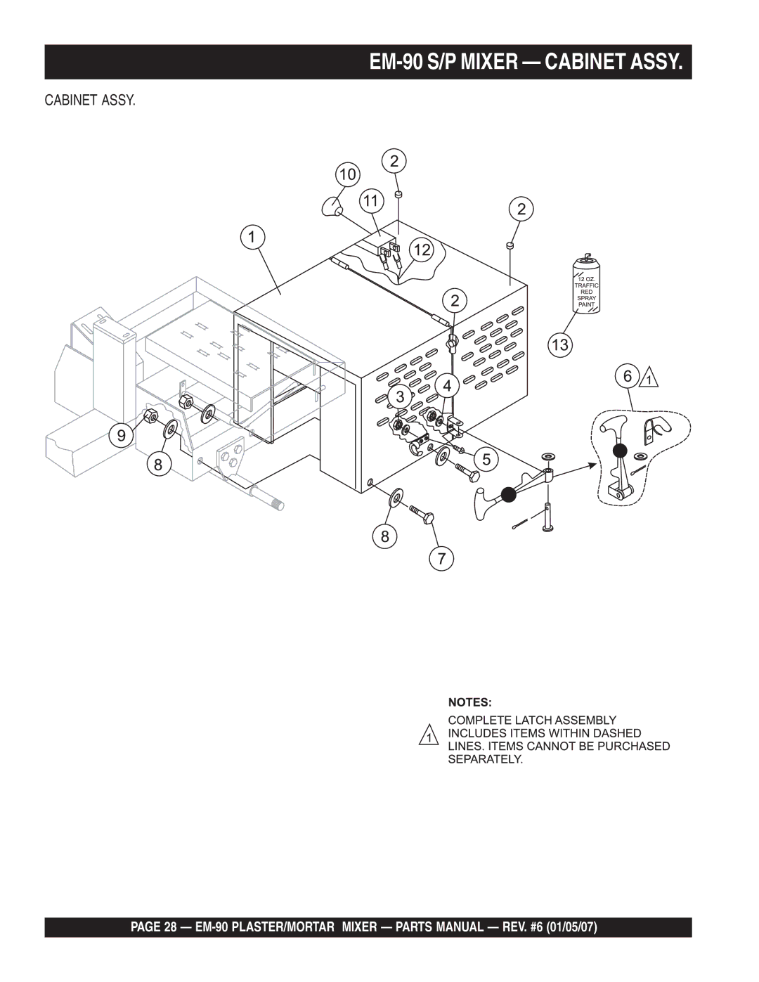 Multiquip EM-90P, EM-90S manual Cabinet Assy 