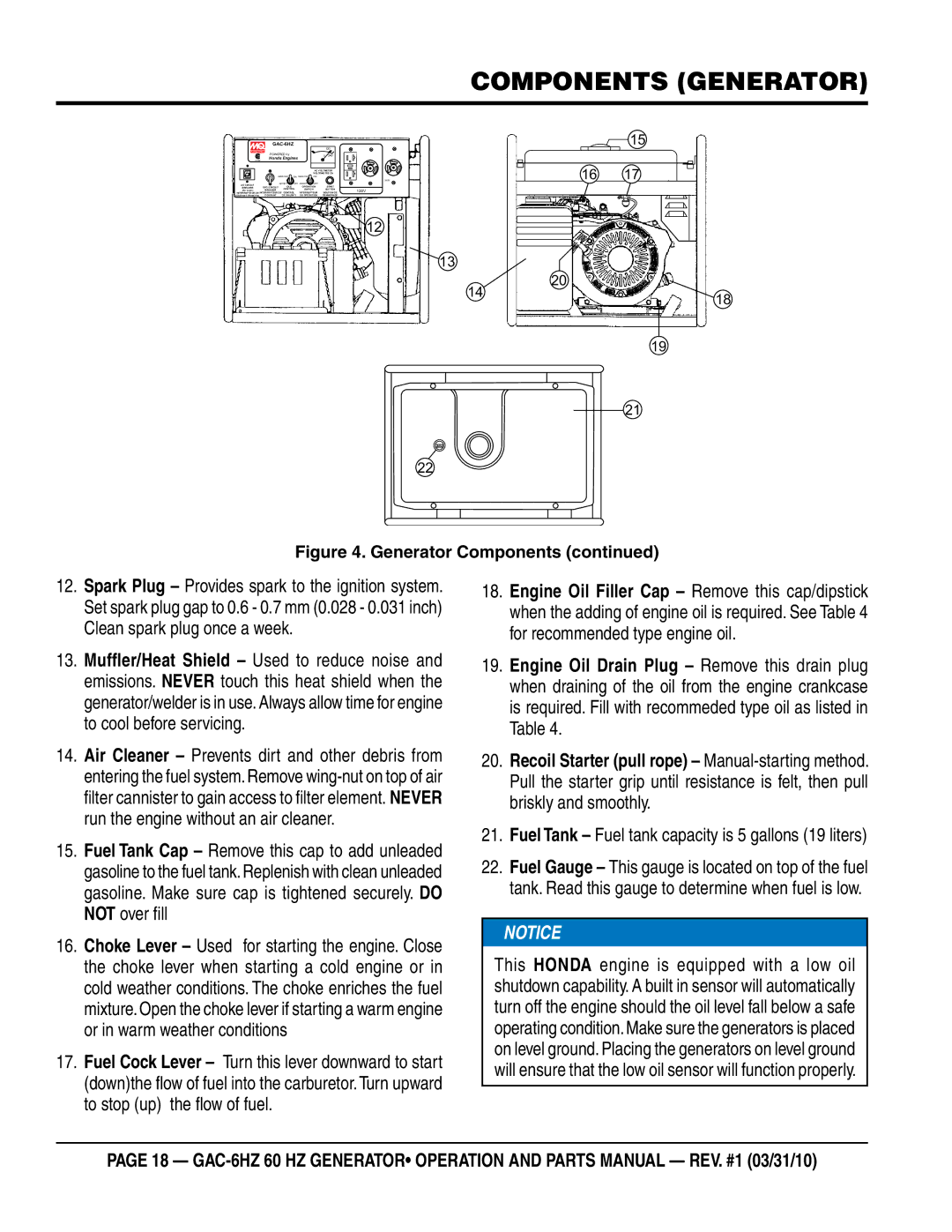 Multiquip GAC6HZ manual GAC-6HZ 