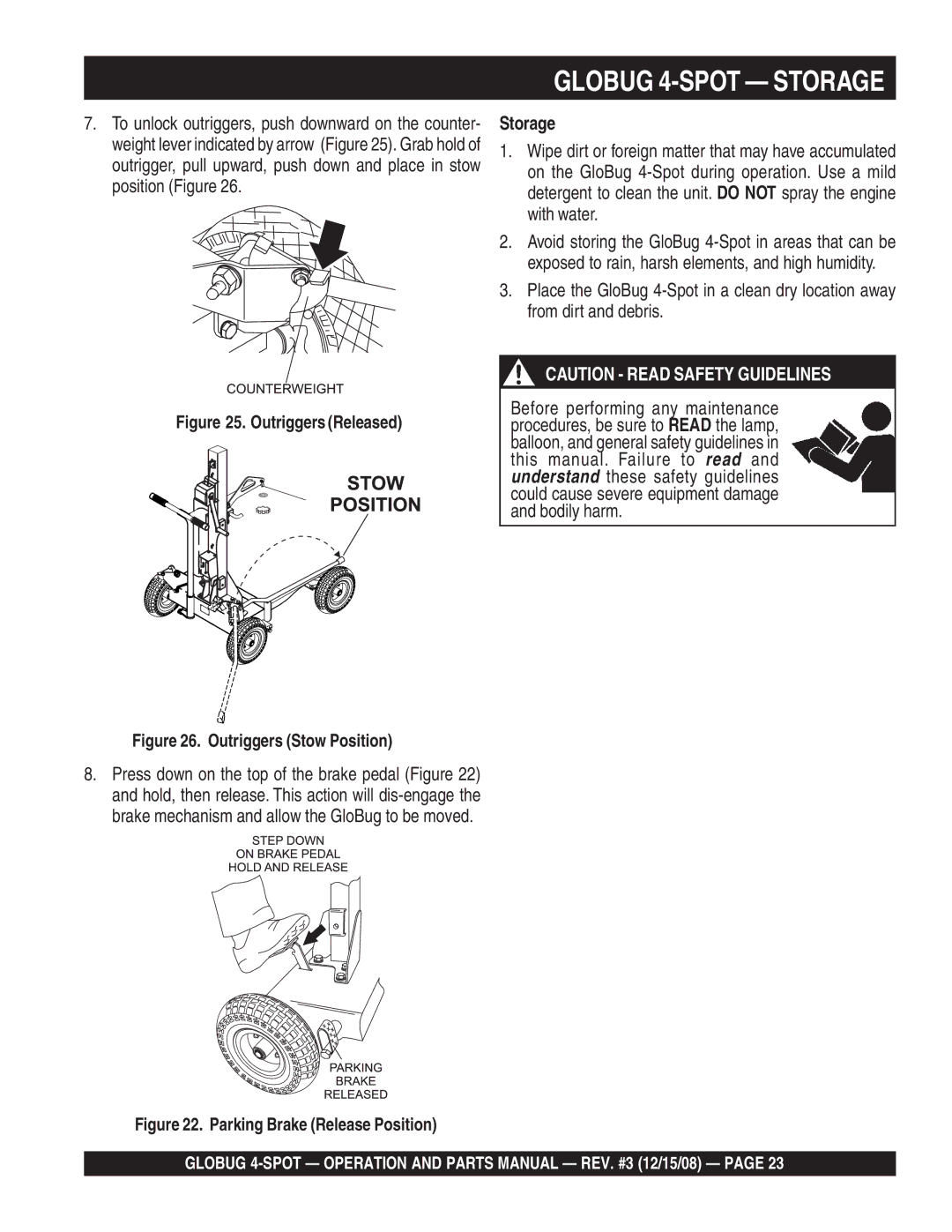 Multiquip gb43sc manual Globug 4-SPOT Storage 